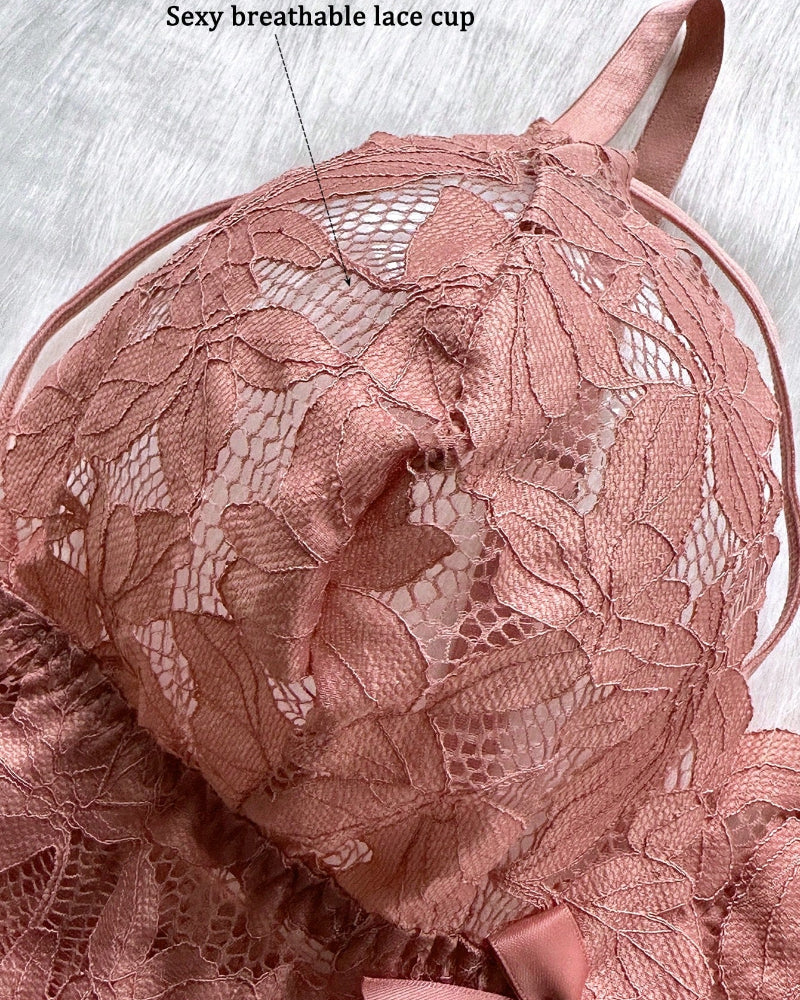 Seduluxe Plus Size Lace Lingerie Set 2-Piece Sexy Sleepwear