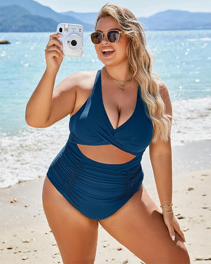 One-Piece Push-Up Tummy Control Swimsuit
