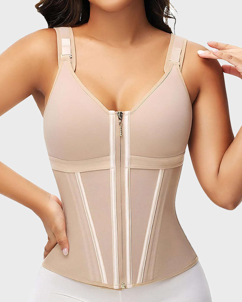 Double Layer Tummy Control Shaper with Bra