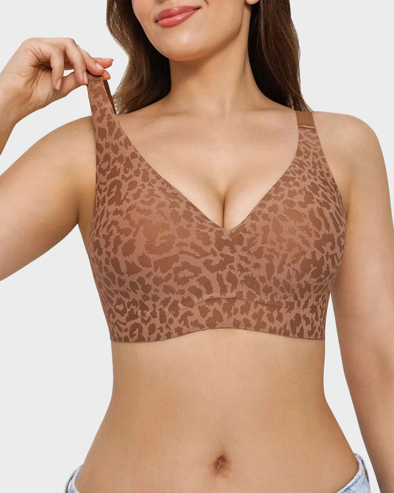 Seamless Deep V Push-Up Wireless Bra For Women