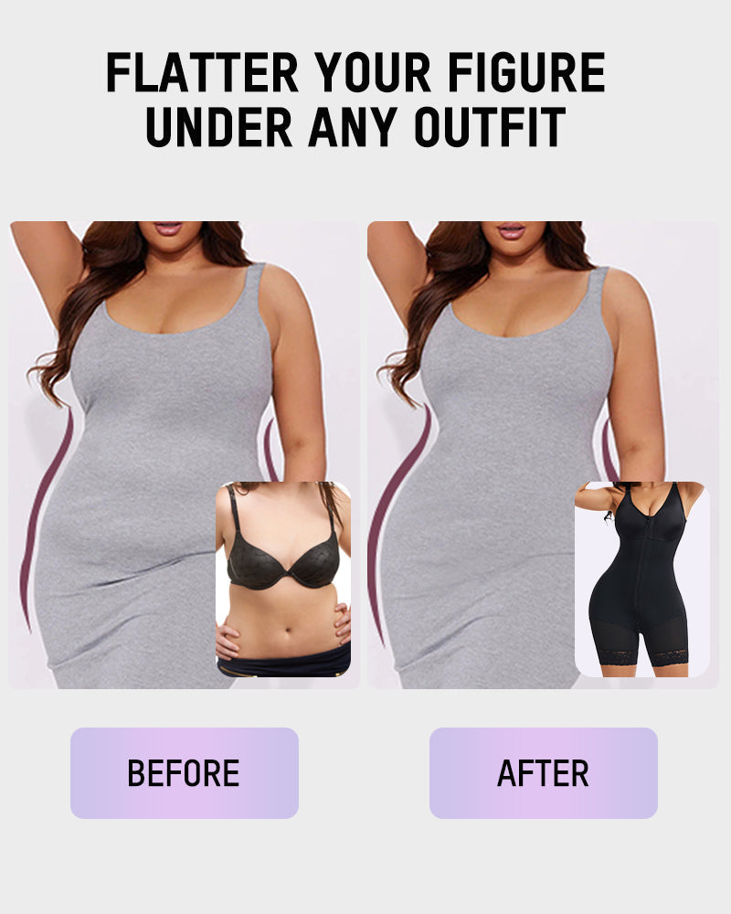 Tummy Control Butt Lifter Shaper with Zipper Crotch Fajas Colombianas