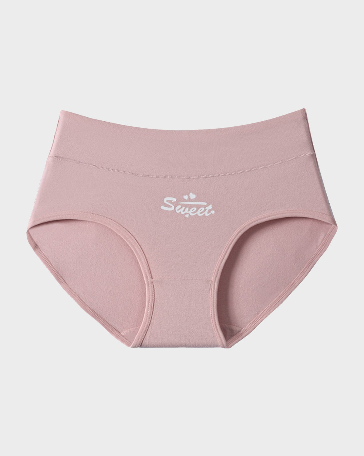 Soft Cotton Heart Print High-Waist Panties (6 Pack)