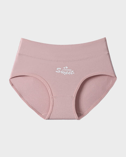 Soft Cotton Heart Print High-Waist Panties (6 Pack)