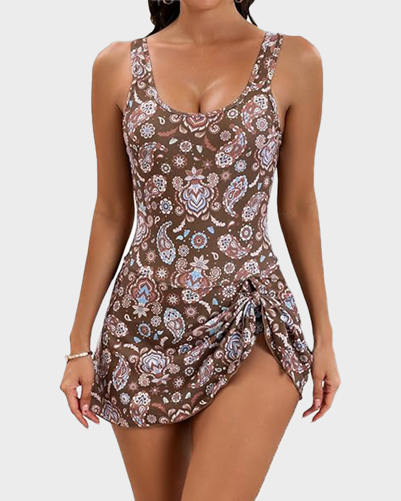 One Piece Tummy Control Tie Knot Swimsuits