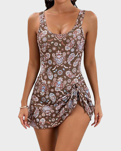 One Piece Tummy Control Tie Knot Swimsuits