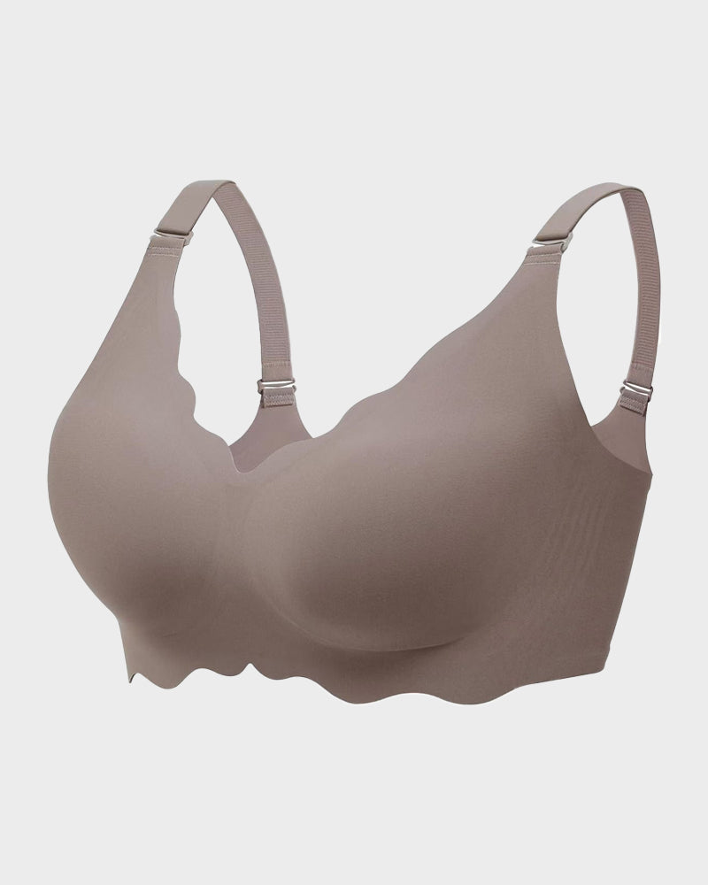 Soft Full Coverage Scalloped Wireless Jelly Bra