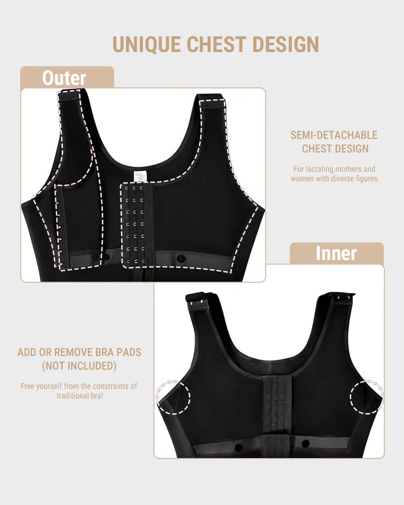 Double Compression Tummy Control Shapewear With Bra