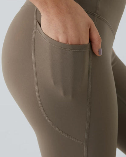 High Waisted Tummy Control Workout Leggings with Side Pockets