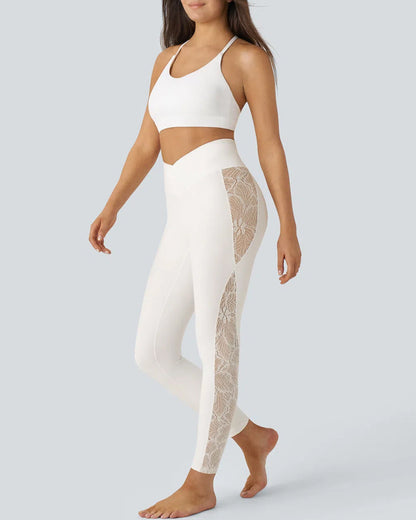 High-Waist Tummy Control Butt Lifting Lace Leggings